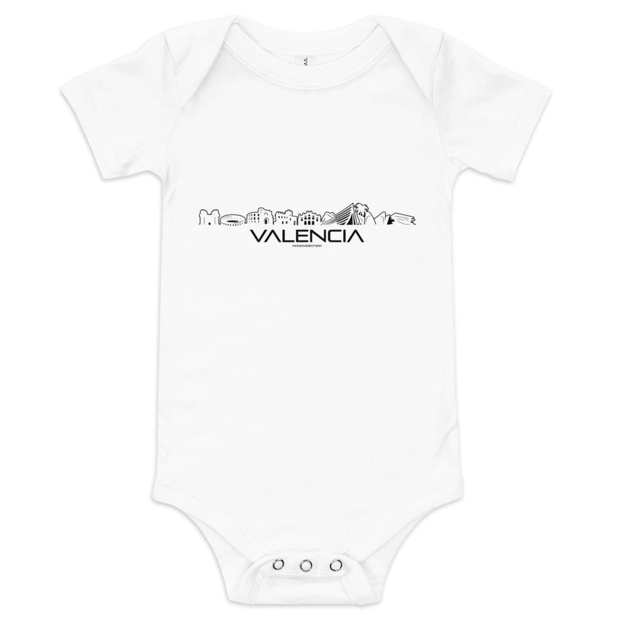 Baby Rompertje Valencia White 3-6m houten cadeau decoratie relatiegeschenk van WoodWideCities