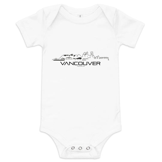 Baby Rompertje Vancouver Wit 3-6 m houten cadeau decoratie relatiegeschenk van WoodWideCities