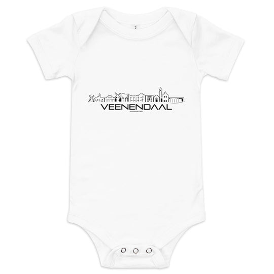 Baby Rompertje Veenendaal White 3-6m houten cadeau decoratie relatiegeschenk van WoodWideCities