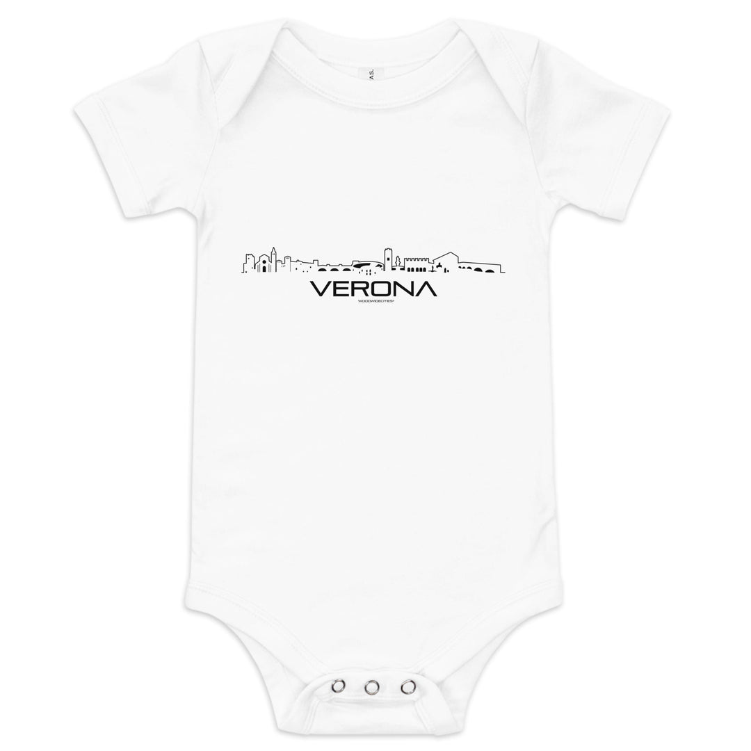 Baby Rompertje Verona White 3-6m houten cadeau decoratie relatiegeschenk van WoodWideCities