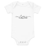 Baby Rompertje Vlieland White 3-6m houten cadeau decoratie relatiegeschenk van WoodWideCities