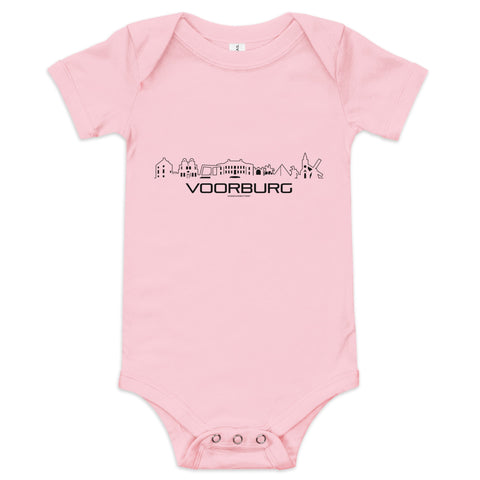 Baby Rompertje Voorburg Roze 3-6 m houten cadeau decoratie relatiegeschenk van WoodWideCities