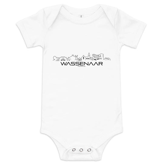 Baby Rompertje Wassenaar White 3-6m houten cadeau decoratie relatiegeschenk van WoodWideCities