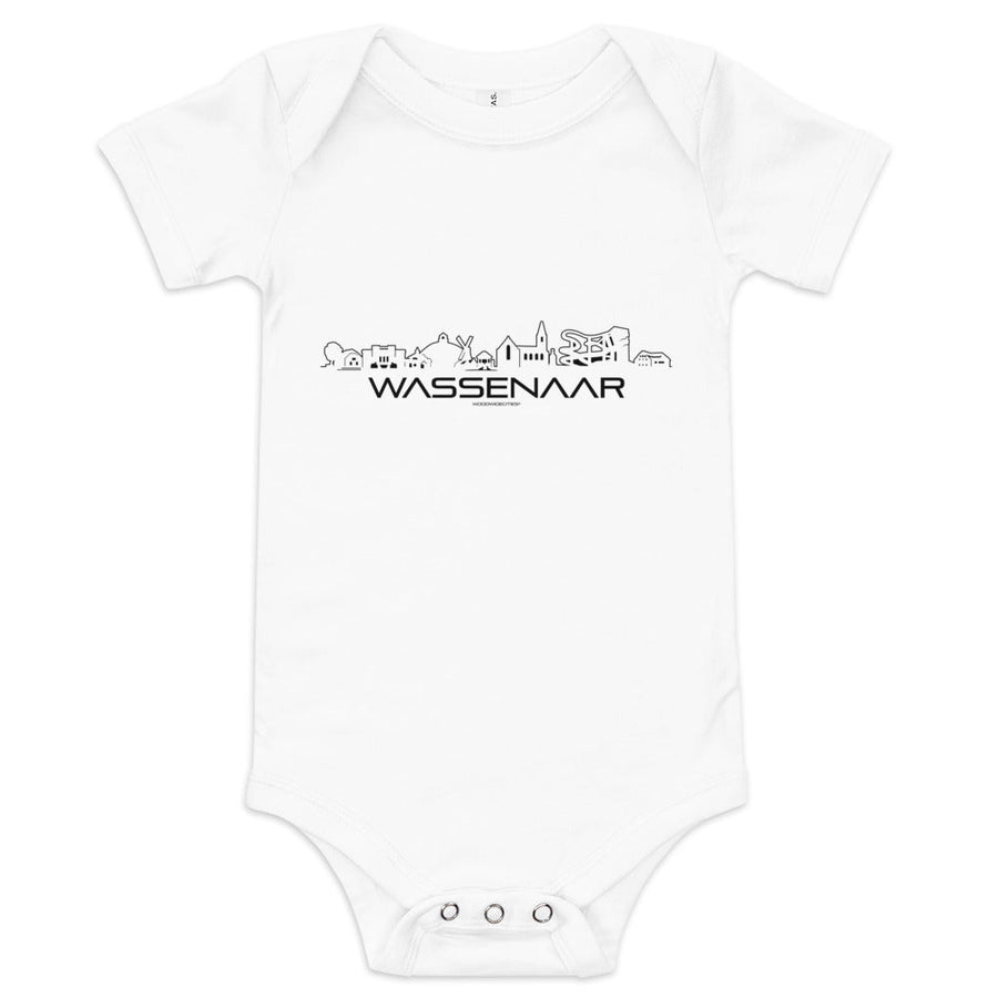 Baby Rompertje Wassenaar White 3-6m houten cadeau decoratie relatiegeschenk van WoodWideCities