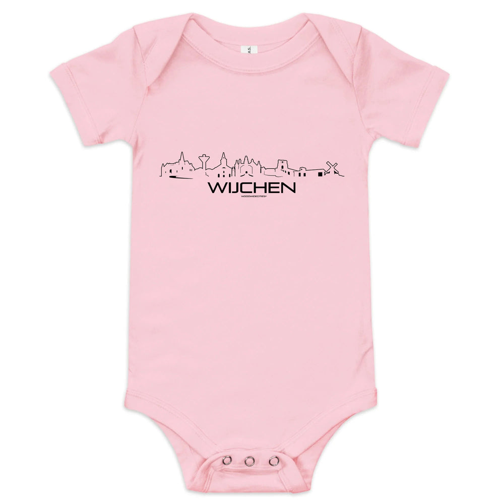 Baby Rompertje Wijchen uniek cadeau voor baby geboren in Wijchen geschenk van WoodWideCities