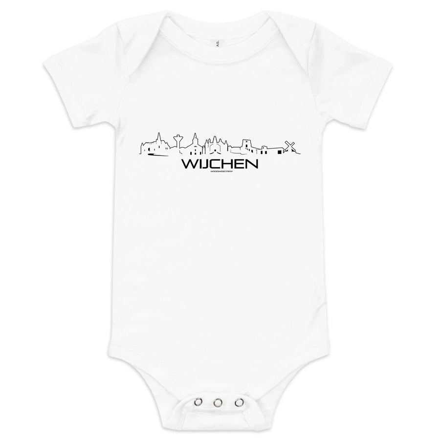 Baby Rompertje Wijchen uniek cadeau voor baby geboren in Wijchen geschenk van WoodWideCities