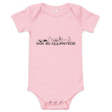 Baby Rompertje Wijk bij Duurstede Pink 3-6m houten cadeau decoratie relatiegeschenk van WoodWideCities