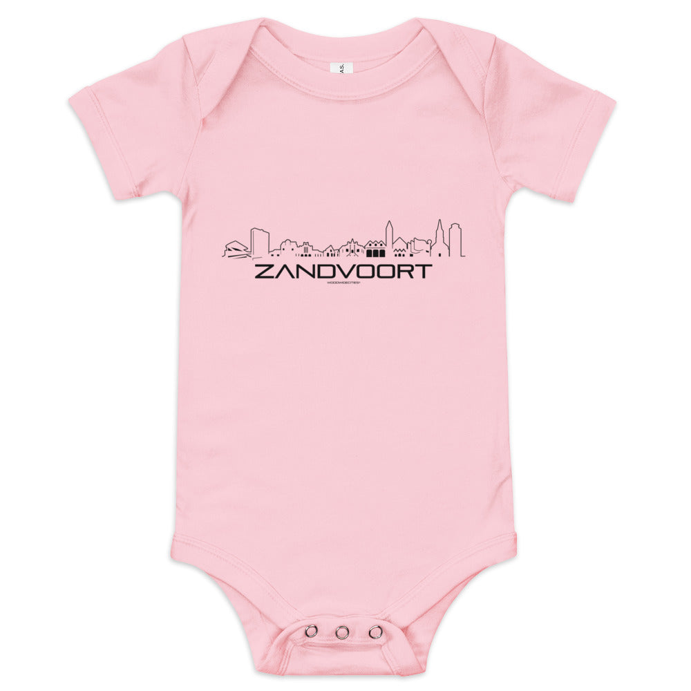 Baby Rompertje Zandvoort Roze 3-6 m houten cadeau decoratie relatiegeschenk van WoodWideCities