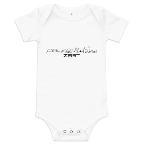 Baby Rompertje Zeist Wit 3-6 m houten cadeau decoratie relatiegeschenk van WoodWideCities