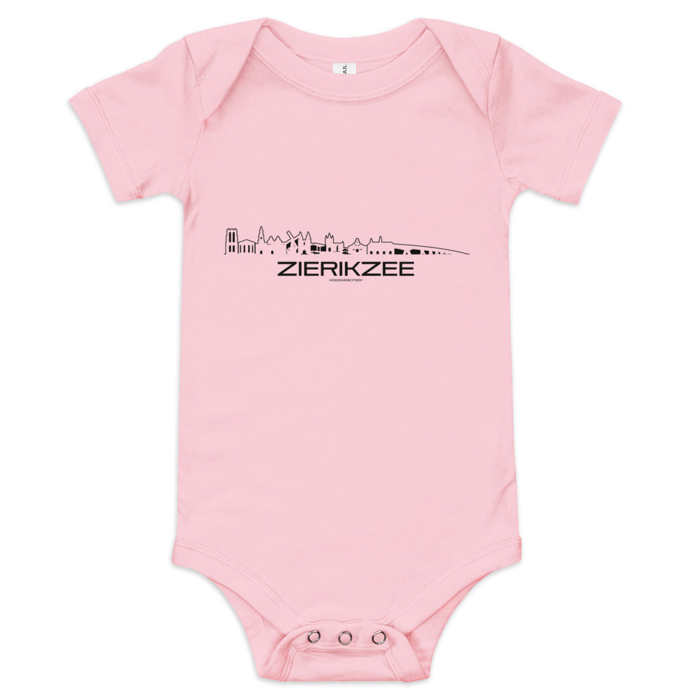 Baby Rompertje Zierikzee Roze 3-6 m houten cadeau decoratie relatiegeschenk van WoodWideCities