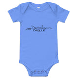 Baby Rompertje Zwolle Heather Columbia Blue 3-6m houten cadeau decoratie relatiegeschenk van WoodWideCities