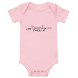 Baby Rompertje Zwolle Pink 3-6m houten cadeau decoratie relatiegeschenk van WoodWideCities