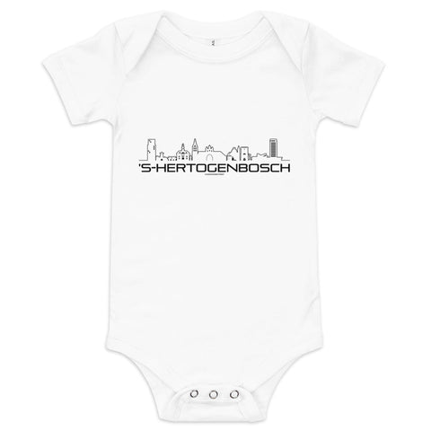 Baby Rompertje Den Bosch houten cadeau decoratie relatiegeschenk van WoodWideCities