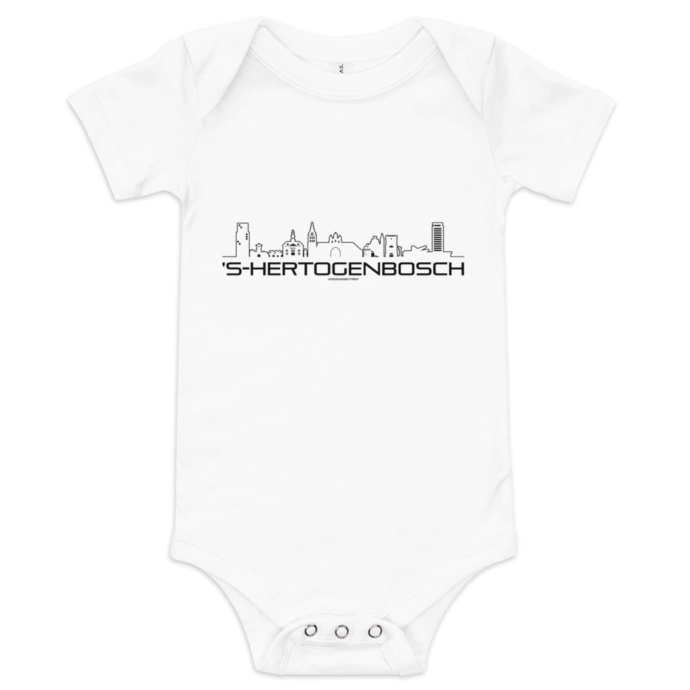 Baby Rompertje Den Bosch houten cadeau decoratie relatiegeschenk van WoodWideCities