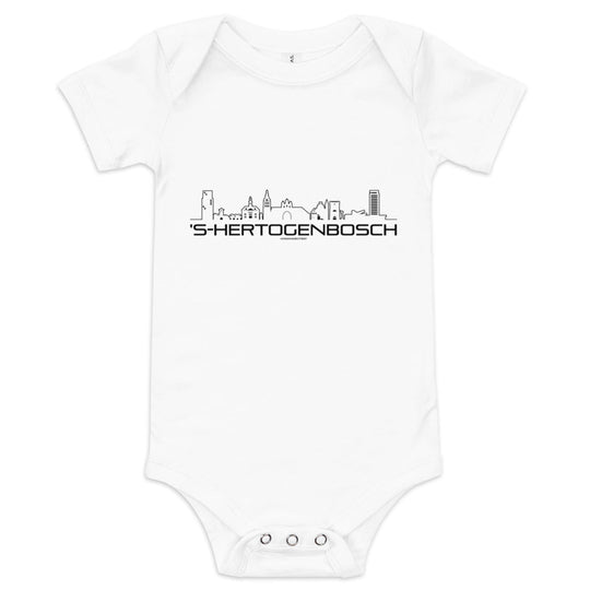 Baby Rompertje Den Bosch houten cadeau decoratie relatiegeschenk van WoodWideCities