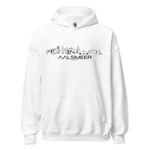 Hoodie Aalsmeer White S houten cadeau decoratie relatiegeschenk van WoodWideCities