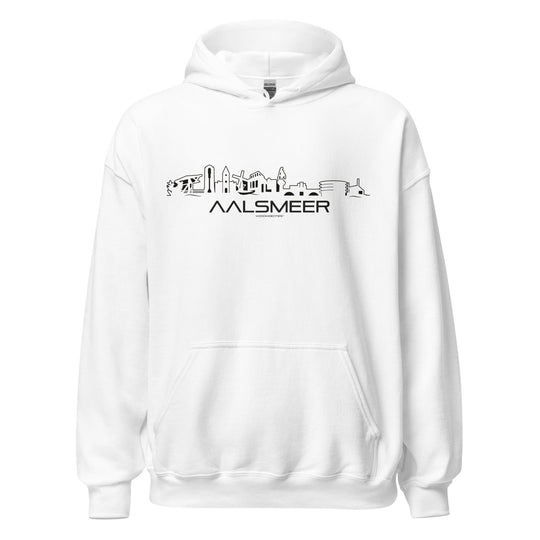 Hoodie Aalsmeer White S houten cadeau decoratie relatiegeschenk van WoodWideCities