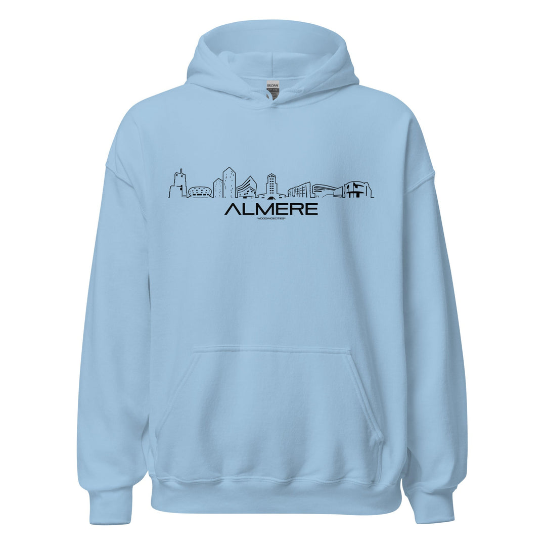 Hoodie Almere Light Blue S houten cadeau decoratie relatiegeschenk van WoodWideCities