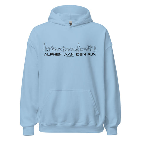 Hoodie Alphen aan den Rijn Light Blue S houten cadeau decoratie relatiegeschenk van WoodWideCities