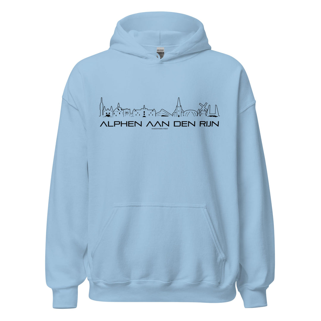 Hoodie Alphen aan den Rijn Light Blue S houten cadeau decoratie relatiegeschenk van WoodWideCities