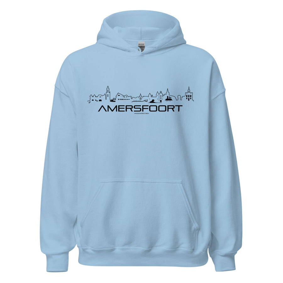 Hoodie Amersfoort Light Blue S houten cadeau decoratie relatiegeschenk van WoodWideCities
