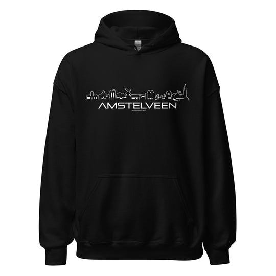 Hoodie Amstelveen Black S houten cadeau decoratie relatiegeschenk van WoodWideCities