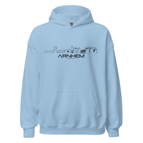 Hoodie Arnhem Light Blue S houten cadeau decoratie relatiegeschenk van WoodWideCities