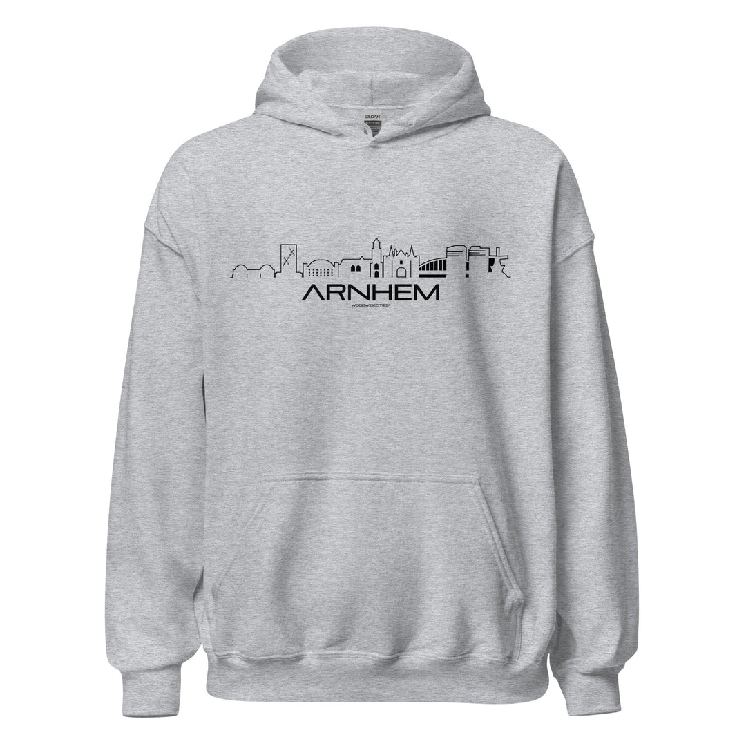 Hoodie Arnhem Sport Grey S houten cadeau decoratie relatiegeschenk van WoodWideCities