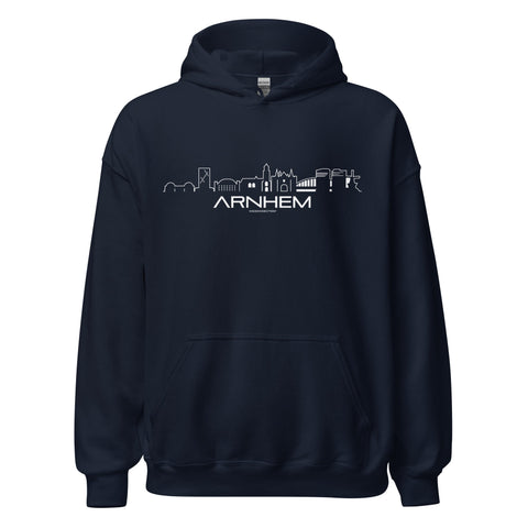 Hoodie Arnhem Navy S houten cadeau decoratie relatiegeschenk van WoodWideCities