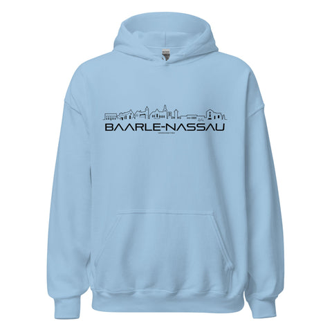 Hoodie Baarle-Nassau Light Blue S houten cadeau decoratie relatiegeschenk van WoodWideCities