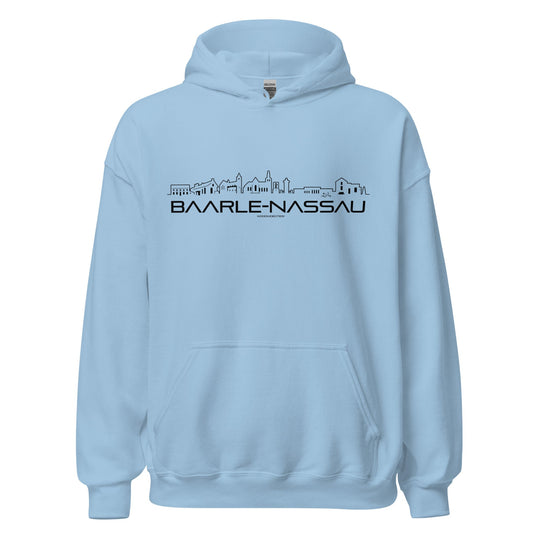 Hoodie Baarle-Nassau Light Blue S houten cadeau decoratie relatiegeschenk van WoodWideCities