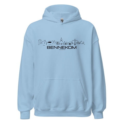 Hoodie Bennekom Light Blue S houten cadeau decoratie relatiegeschenk van WoodWideCities