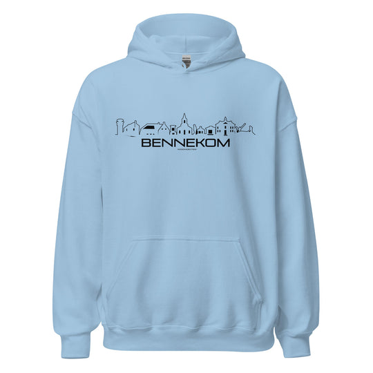 Hoodie Bennekom Light Blue S houten cadeau decoratie relatiegeschenk van WoodWideCities