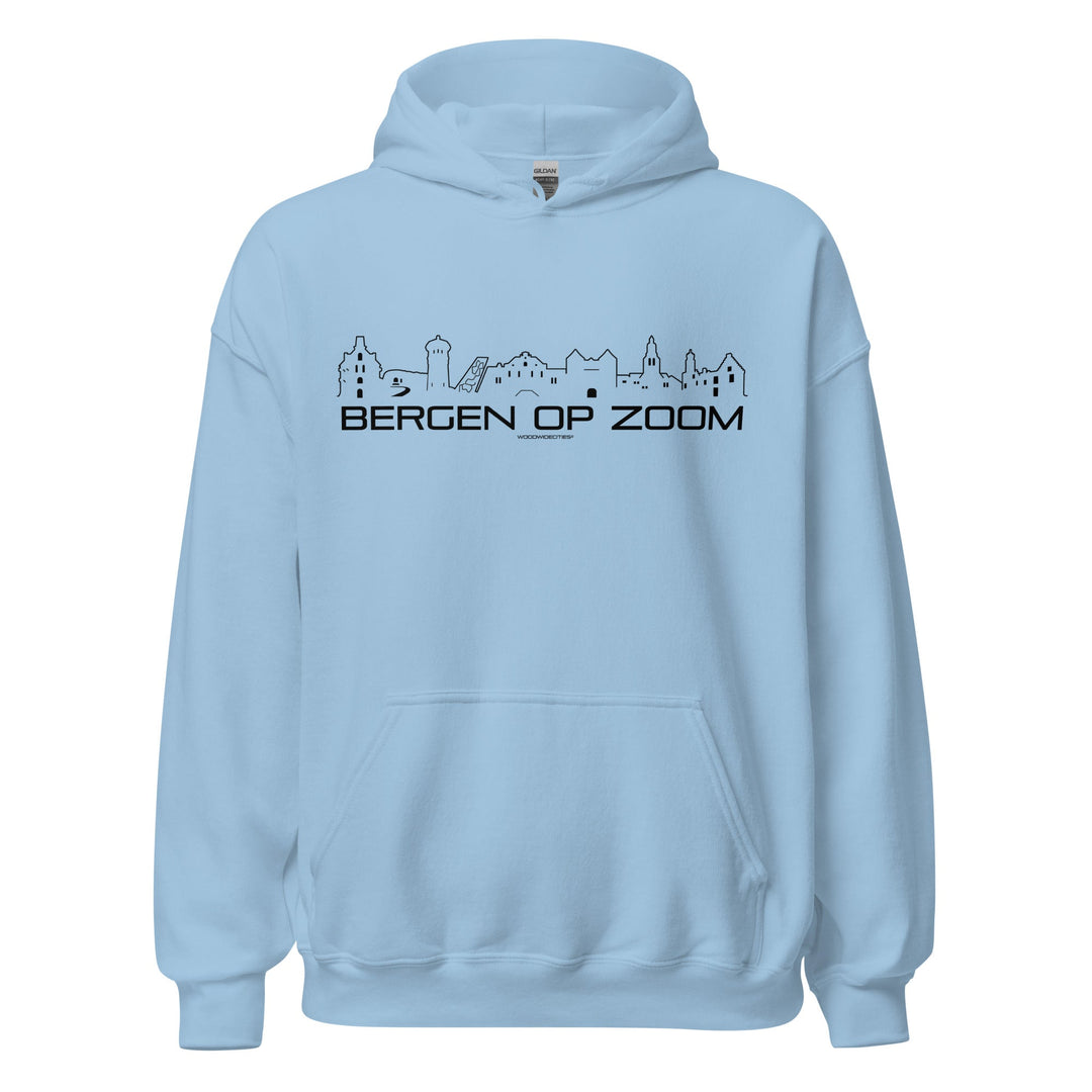 Hoodie Bergen op Zoom Light Blue S houten cadeau decoratie relatiegeschenk van WoodWideCities