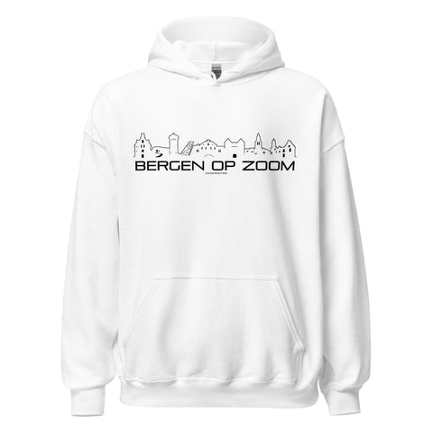 Hoodie Bergen op Zoom White S houten cadeau decoratie relatiegeschenk van WoodWideCities