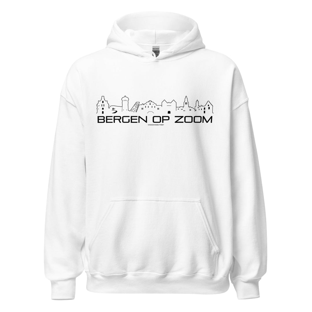 Hoodie Bergen op Zoom White S houten cadeau decoratie relatiegeschenk van WoodWideCities