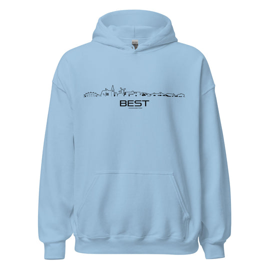 Hoodie Best Light Blue S houten cadeau decoratie relatiegeschenk van WoodWideCities
