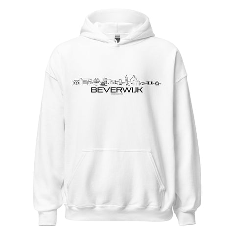 Hoodie Beverwijk White S houten cadeau decoratie relatiegeschenk van WoodWideCities