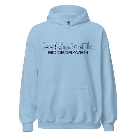 Hoodie Bodegraven Light Blue S houten cadeau decoratie relatiegeschenk van WoodWideCities