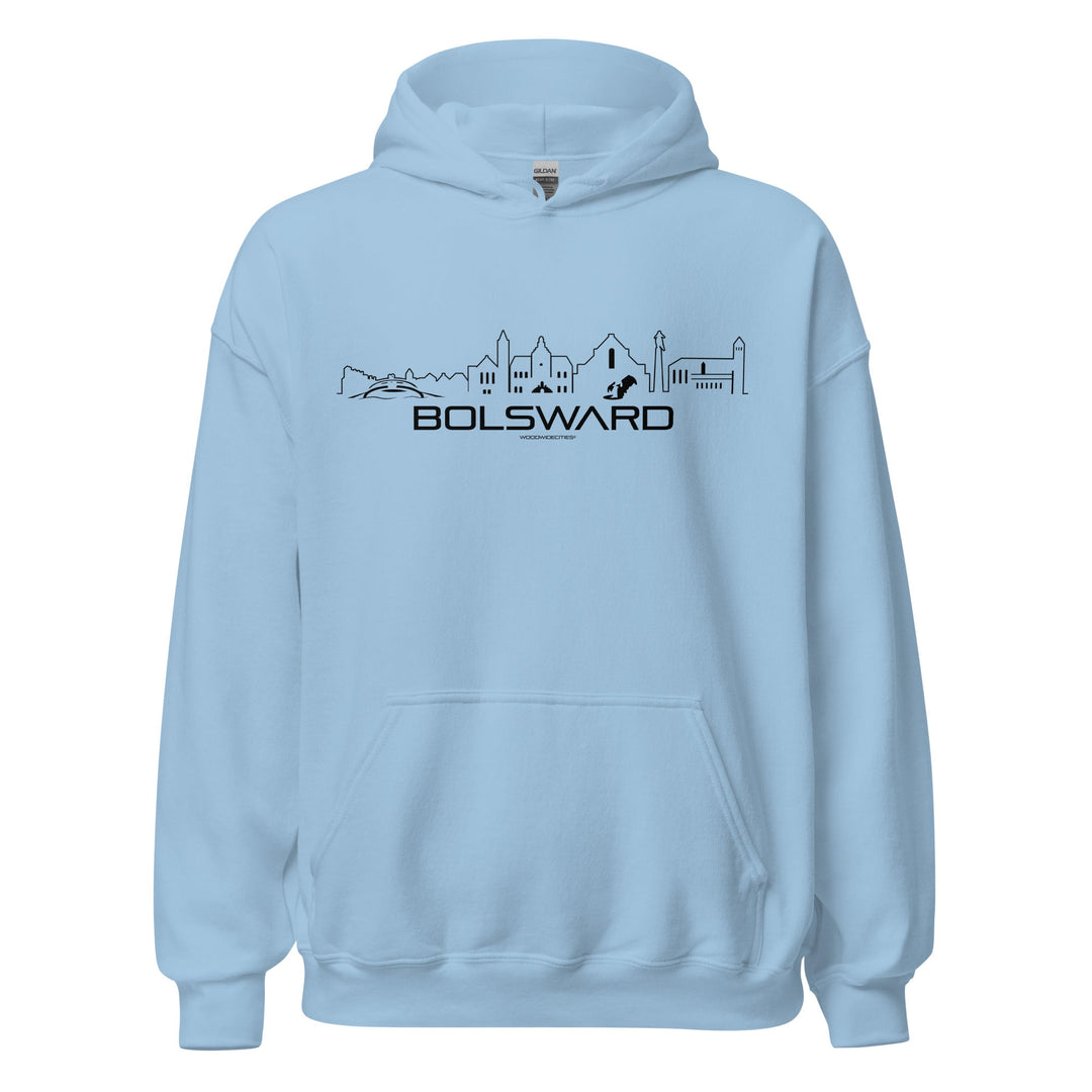Hoodie Bolsward Light Blue S houten cadeau decoratie relatiegeschenk van WoodWideCities