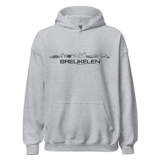 Hoodie Breukelen Sport Grey S houten cadeau decoratie relatiegeschenk van WoodWideCities