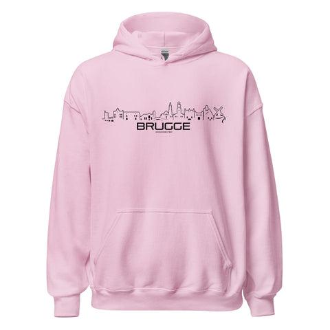 Hoodie Brugge Light Pink S houten cadeau decoratie relatiegeschenk van WoodWideCities