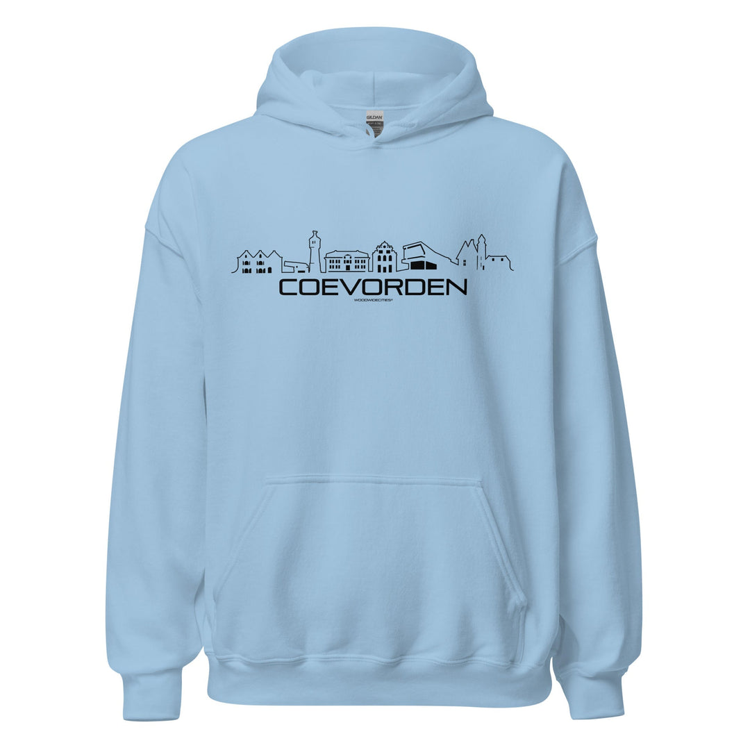 Hoodie Coevorden Light Blue S houten cadeau decoratie relatiegeschenk van WoodWideCities