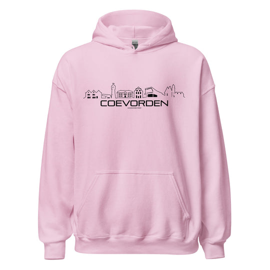 Hoodie Coevorden Light Pink S houten cadeau decoratie relatiegeschenk van WoodWideCities