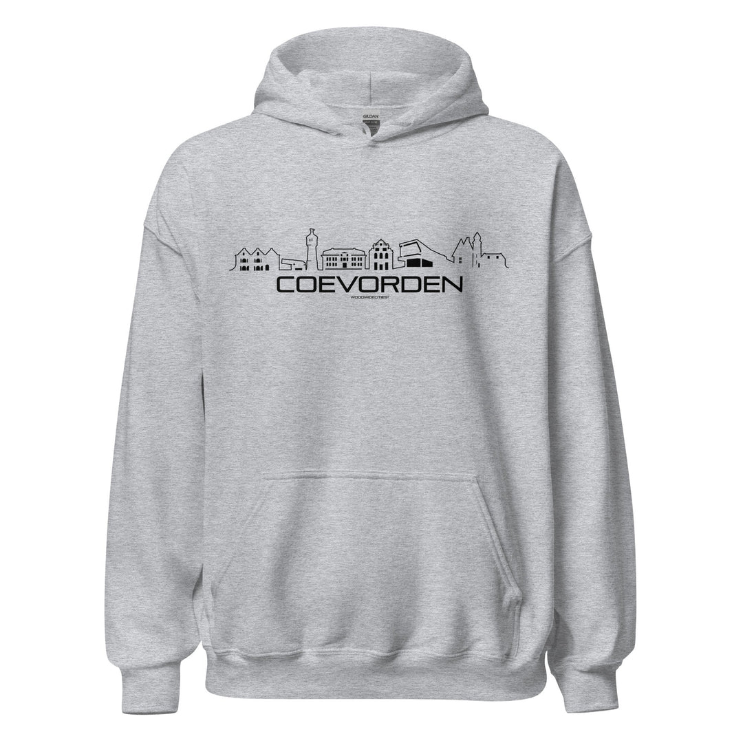 Hoodie Coevorden Sport Grey S houten cadeau decoratie relatiegeschenk van WoodWideCities