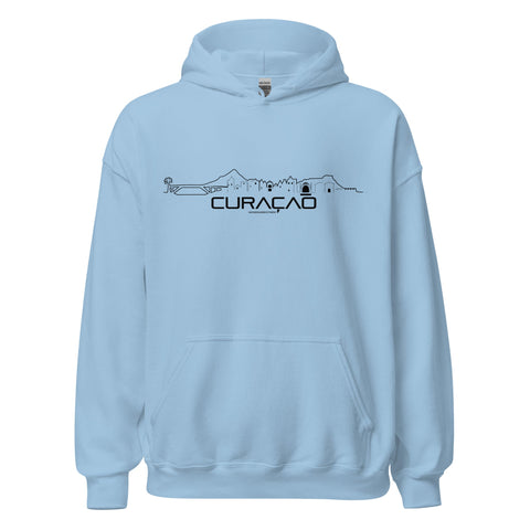 Hoodie Curaçao Light Blue S houten cadeau decoratie relatiegeschenk van WoodWideCities