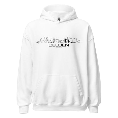 Hoodie Delden White S houten cadeau decoratie relatiegeschenk van WoodWideCities