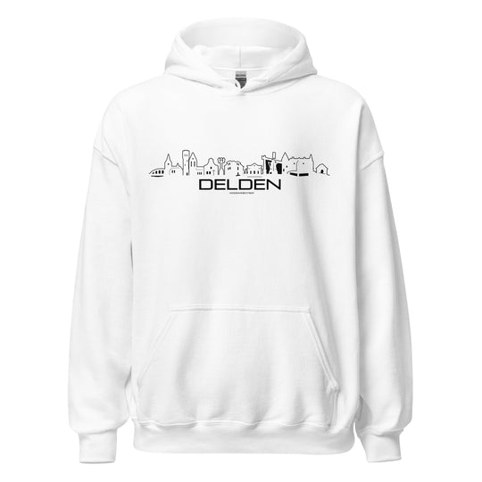 Hoodie Delden White S houten cadeau decoratie relatiegeschenk van WoodWideCities