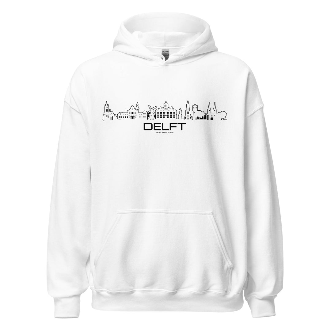 Hoodie Delft White S houten cadeau decoratie relatiegeschenk van WoodWideCities