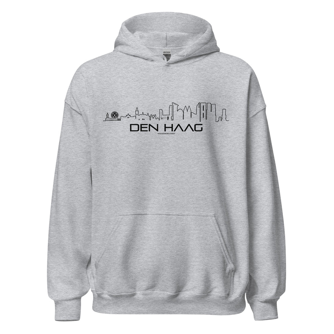 Hoodie Den Haag Sport Grey S houten cadeau decoratie relatiegeschenk van WoodWideCities